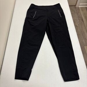 Athleta Trekkie North Crop Pants Black Ripstop Hiking Travel Size 10